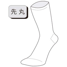 Otafuku Glove Fitted Power Socks, Round End, Support Included, S-173, White, 9.8 - 10.6 inches (25 - 27 cm), Set of 5 Pairs