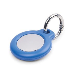 FRIZZE AirTag Case with Key Ring, Small Portable Accessories, Ideal for Car, Bicycle, Backpack, Pet (Case Cover for Air Tag with Key Ring) (Blue)