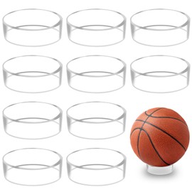 Delamiya 10 pieces acrylic ball holder, ball stand, football, crystal ball display base, ball stand, basketball, quartz glass stone ball base, for football, bowling, basketball, volleyball and