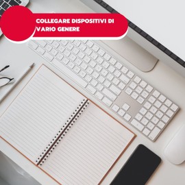 POLY POOL - PP2594XAM Desk Multiple Socket, 2 Dual Sockets + 1 Socket 10A/16A, Multiple Socket Strip 250V, Multiple Socket with USB, Desk Power Strip, Colour White