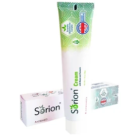 Sorion Cream - Herbal Moisturizer for Dry Skin, Itchy and Flaky Skin with Coconut Oil, Neem, Turmeric and Pala Indigo Skincare Body Cream