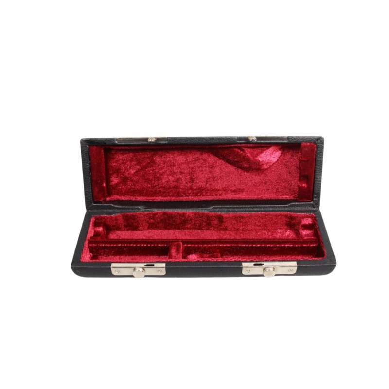YoungMonic Black Piccolo Flute Hard Case Faux Leather Outer Piccolo