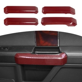 RT-TCZ - Juego de accesorios de interior para Ford F150 2015-2021, fibra de carbono roja