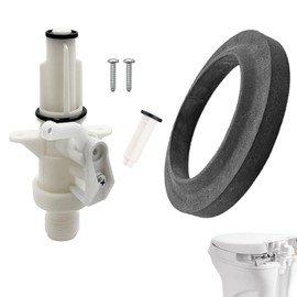 13168 Upgraded RV Toilet Water Valve Kit, High Performance Toilet Valve Replacement Kit Compatible with Thetford Aqua Magic IV Toilets High and Low Model,Toilet Inlet Vale Parts,Tank Water Control