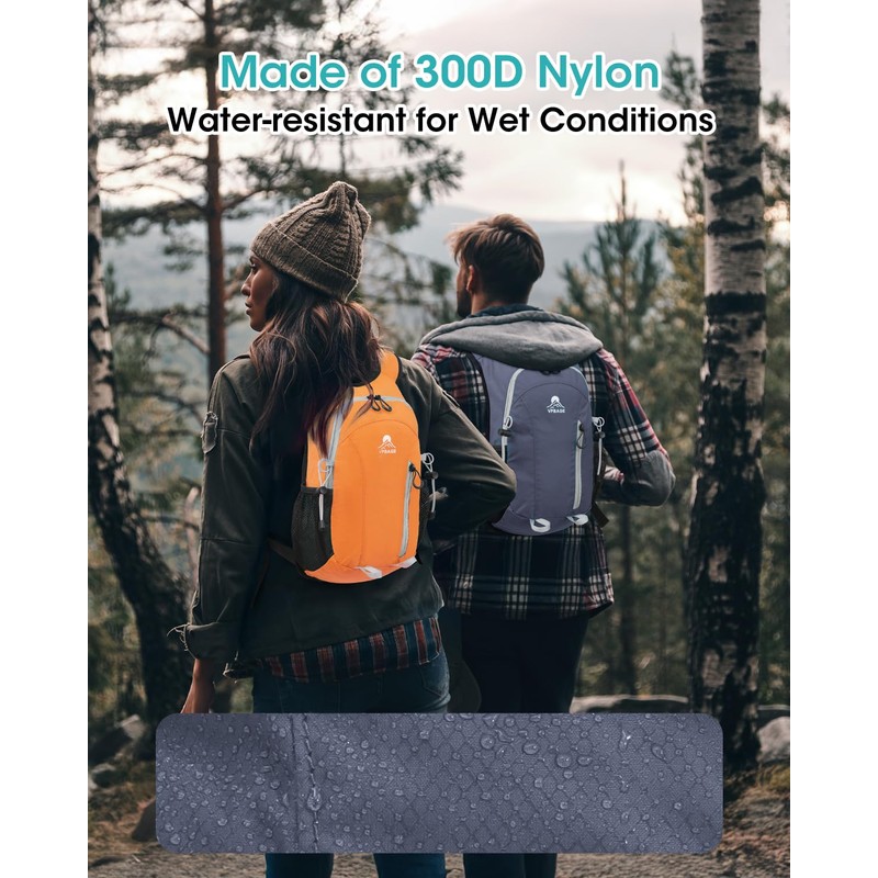 VPBAGE Hiking Daypack, Lightgray, Small, Daypack Backpacks