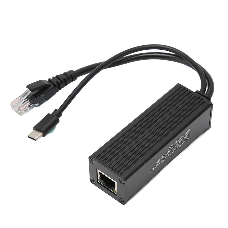 POE Splitter Metal Shell Design 5V 2.5A Type C Interface