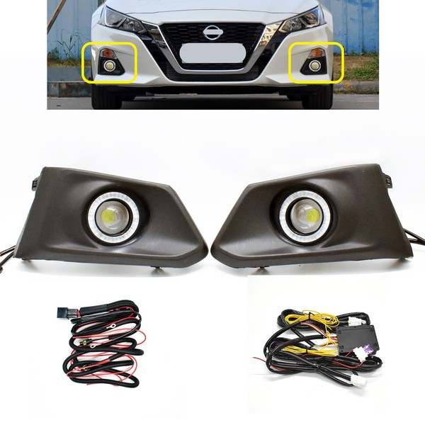 KITOCARTOP LED Front Fog Lights DRL Fit for 2019-2022 Nissan