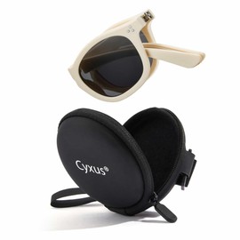 Cyxus P1588 Sunglasses, Women's, Men's, Polarized Lenses, UV Protection, UV Protection, Small Face Effect, Fishing, Driving, Climbing, Travel, Outdoor, Fashionable,, white