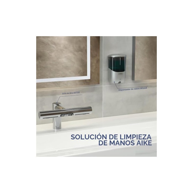 AIKE Dispensador de jabón automático líquido para montaje en pared,
