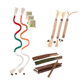 Catnip Chew Toys for Cats, 12 Pack Cat Toys with Silvervine Sticks, Natural Silvervine Stick Cage Balls & Bell Balls for Indoor Cats