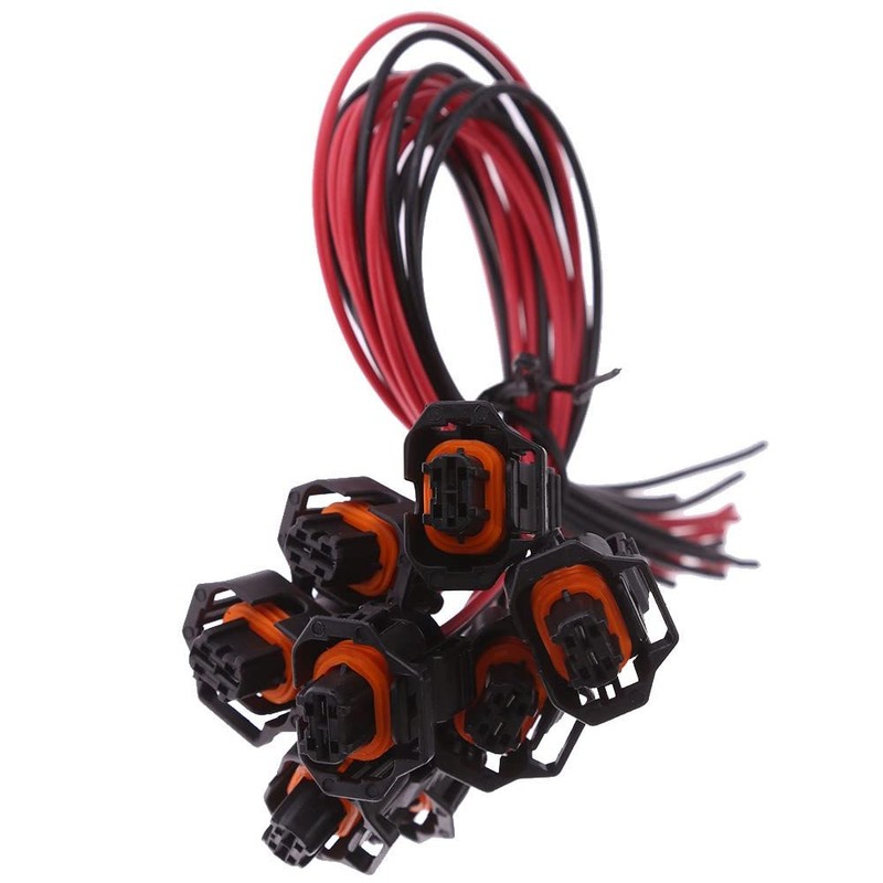 8-Pack Fuel Injector Connector Harness Pigtail Plug for 6.6L Duramax