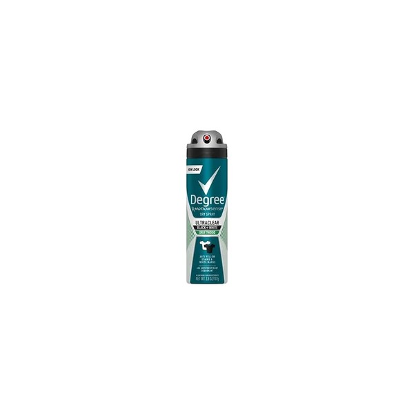 Degree Men Ultraclear Black + White Driftwood Antiperspirant Deodorant Dry Spray, 3.8 Ounce