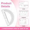 2 Pack Plastic Protractor, 6 Inch Math Protractors Clear Protractors