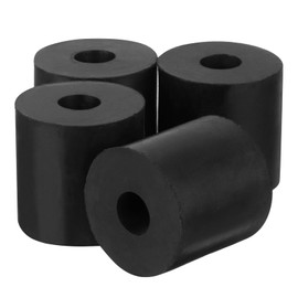 PATIKIL Anti-Vibration Washers 30mm OD 10mm Inner Diameter 30mm Thickness 4pcs Rubber Round Anti Mechanical Mechanical Damping Feet Pad Black