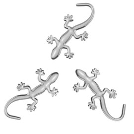 Yandong Car Sticker, Gecko, Lizard, Gecko, Exterior, 3D Emblem, Gecko, Interesting, Car Supplies, Metallic Design, Curved Surfaces, Easy Installation (Set of 3)