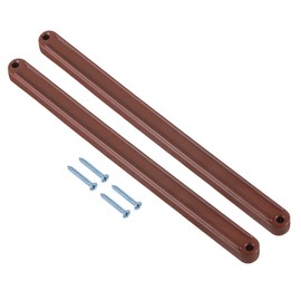 sourcing map Drawer Slides, 5Set 235mm - Plastic Drawer Rails with Screw, Side Mounted Grooved Guide Rail for Cabinet Drawer Bedside Table Wardrobe Dresser (Brown)