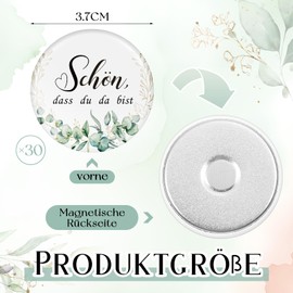 Fiada 30 Stück Deko Magnete Set Kühlschrankmagnete Schön DASS du da Bist Hochzeitsmagnete Gastgeschenk für Hochzeit Kommunion Taufe Geburtstag Dankeschön Geschenk für Lehrerin Kollegen