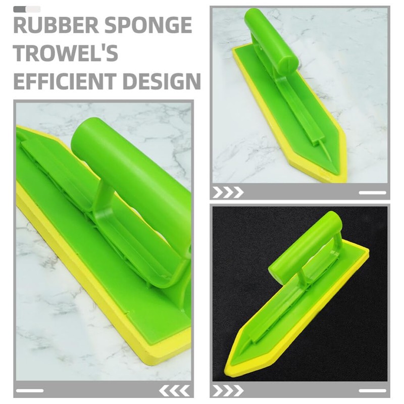 HOMSFOU Rubber Sponge Grout Float Tool Handheld Caulking Trowel for