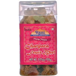 Rani Chatpata Fruit Bhel 5.25oz (150g) Vacuum Sealed, Easy Open Top, Resealable Container ~ Indian Tasty Treats | Vegan | Gluten Friendly | NON-GMO | Indian Origin