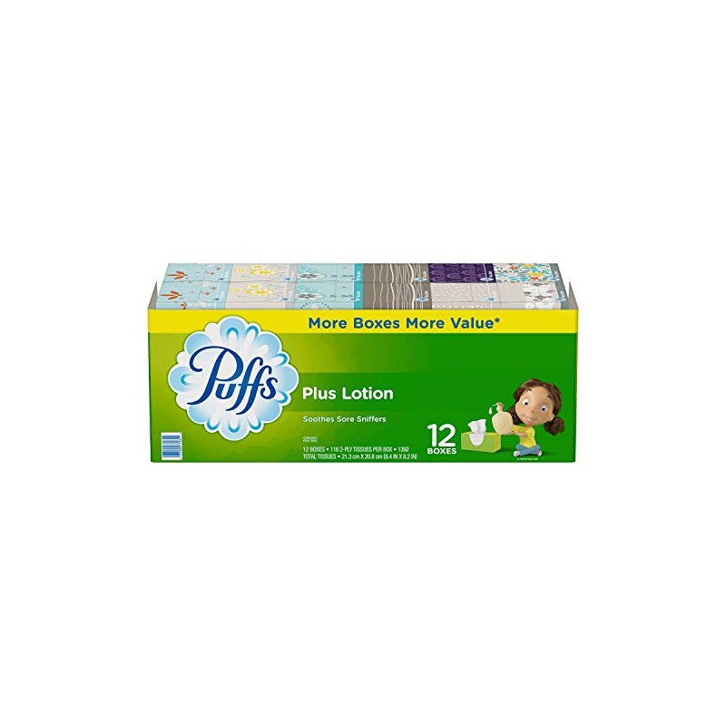 Puffs Plus Lotion Facial Tissue, 1392 Count