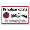Privatparkplatz Sign Parking Prohibited (30 x 20 cm Plastic) -