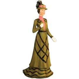 Melody Jane Dolls House Victorian Lady in Green Outfit Miniature People Resin Figure 1:12
