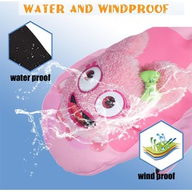 FAYHIJUN Waterproof Kids Mittens Toddler Winter Cold Weather Thermal Fleece Lined Warm Gloves Snow Ski Glove for Age 1-9 Boys Girls Baby Skiiing Snowboarding Cycling Running Walking Outdoor M