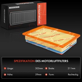 Frankberg Air Filter Insert Compatible with Galaxy WGR 1995-2006 A.l.h.a.m.b.r.a 7V8 7V9 1996-2010 S.h.a.r.a.n 7M6 7M8 7M9 1995-2010 Replace# YM2X9601 AA AA