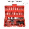 Unbranded 46Pcs 1/4" Ratchet Wrench Combination Socket Tool Set Kit