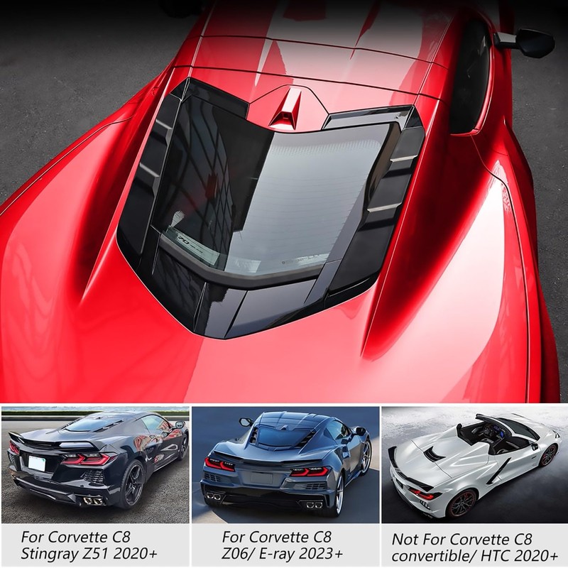 BILLFARO Dry Bay Vent Blocks and Rear Window Spoiler,Rear Hatch
