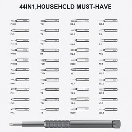 DSBYKJ Precision Screwdriver Set 44 in 1 Professional Magnetic Mini Repair Tool Set Cell Phone Computer Watch Game Console Eyeglasses Removal Tool Set Non-Skidding