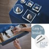 JEREVER 2 Pack Acrylic Knobs Large Size Crystal Brass Drawer