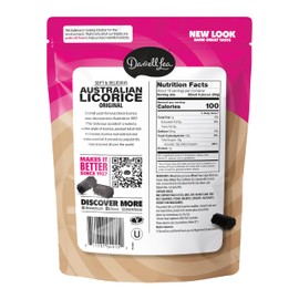 Darrell Lea Australian Licorice Big Bag, Original Black Flavor, Soft & Chewy Delicious Candy, 20 Ounce Bag (Pack of 1)