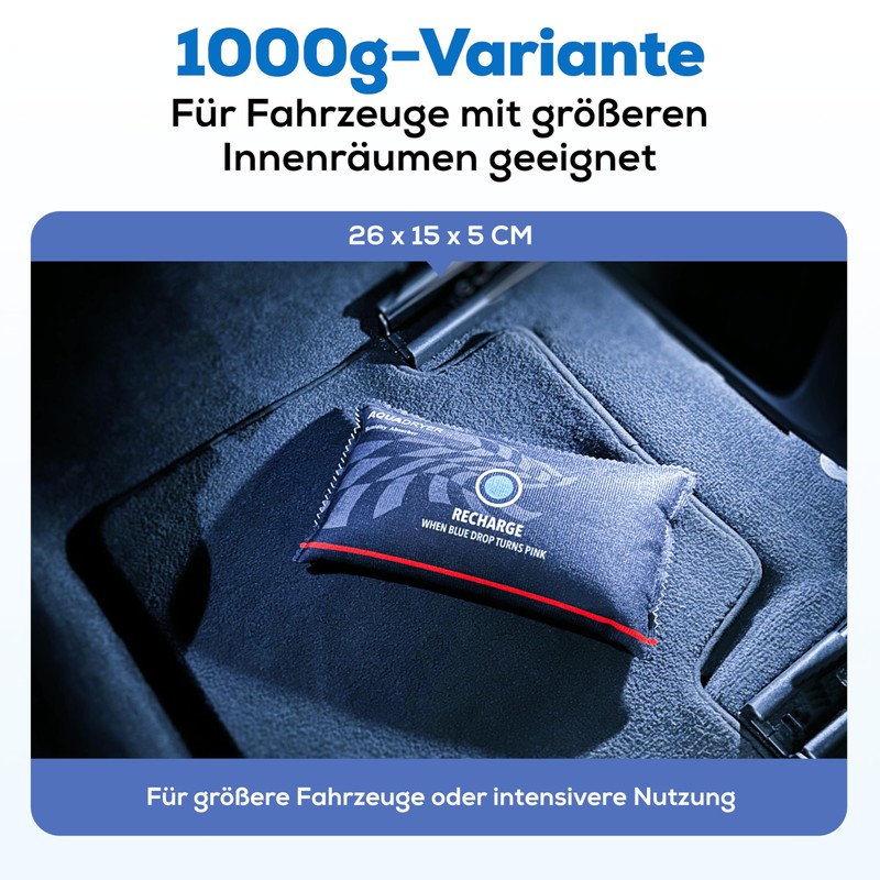 Smart-Planet Car Dehumidifier Cushion, 1000 g, for Interior, Reusable, Leak-Proof