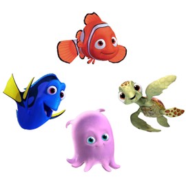 SSND Sea World Fish Characters (Nemo, Dory, Pearl & Squirt), Vinyl Decal Sticker, Approx 4 inch Each SS&Ds - 1195