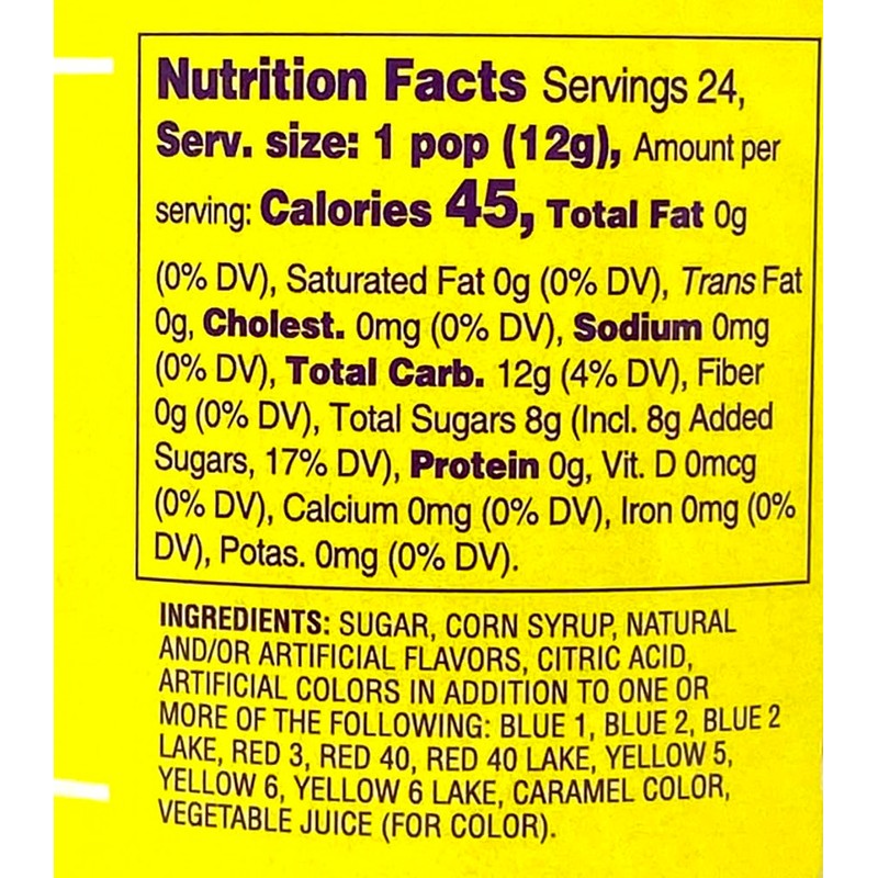 Adams & Brooks, Inc. Unicorn Pops 24 Count Individually Wrapped