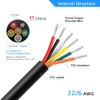 DEKIEVALE 22 Gauge 6 Conductor Electrical Wire, 30FT 22AWG Black