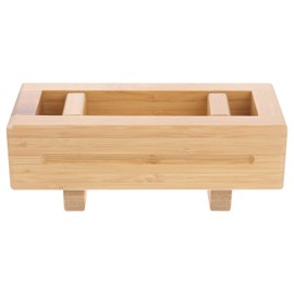 Yardwe Bamboo Wooden Sushi Press Mold Box, Traditional Oshizushi Maker for Rice Rolls, Diy Sushi Making Kit for Beginners and Home Use, 8.66 X 3.74 X 3.14 Inches