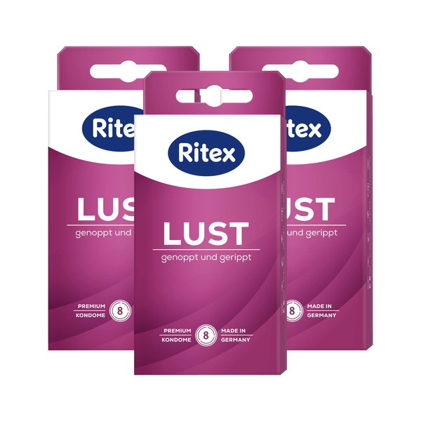 Ritex - Lust - 24 préservatifs à picots et nervurés ( 3 x 8 )