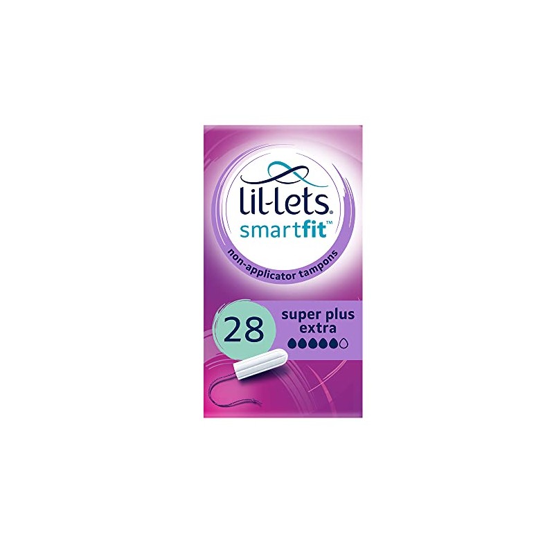 Lil-Lets Non-Applicator Super Plus Extra Tampons, 28 Count (1 Pack),