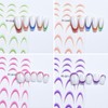 12 Colors Gradient French Tip Nail Stickers, 3D Self-Adhesive Nails