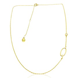 MAR MANUEL Initial Necklace - Rhodium Plated Alphabet Pendant with CZ Stone - Name Letter Necklace for Women, Teens, Girls - Statement Style Design - Trendy Fashion Jewelry, Brass, No Gemstone