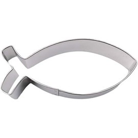 Christian Fish 4.25 Inch Cookie Cutter from The Cookie Cutter Shop – Tin Plated Steel – Made in the USA