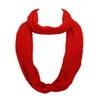 TrendsBlue Premium Solid Color Knit Infinity Circle Scarf, Red