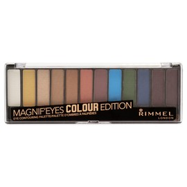 Rimmel Magnif'eyes 12 Pan Eyeshadow Palette, Bold Edition, 14 g, Powder