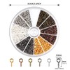 Aipaide Pack of 1200 Small Eye Bolts Metal Eye Screws