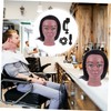 FOMIYES Hair Braiding Training Head with Real Hair Black Skin