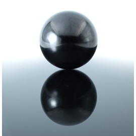 Heka Naturals Polished Shungite Black Crystal Sphere | Decorative Crystal - Chakra Crystal Decor, Home Decor - Real Crystal Stress Ball, Feng Shui Orb, Healing & Massage Ball (Polished Sphere 7 cm)