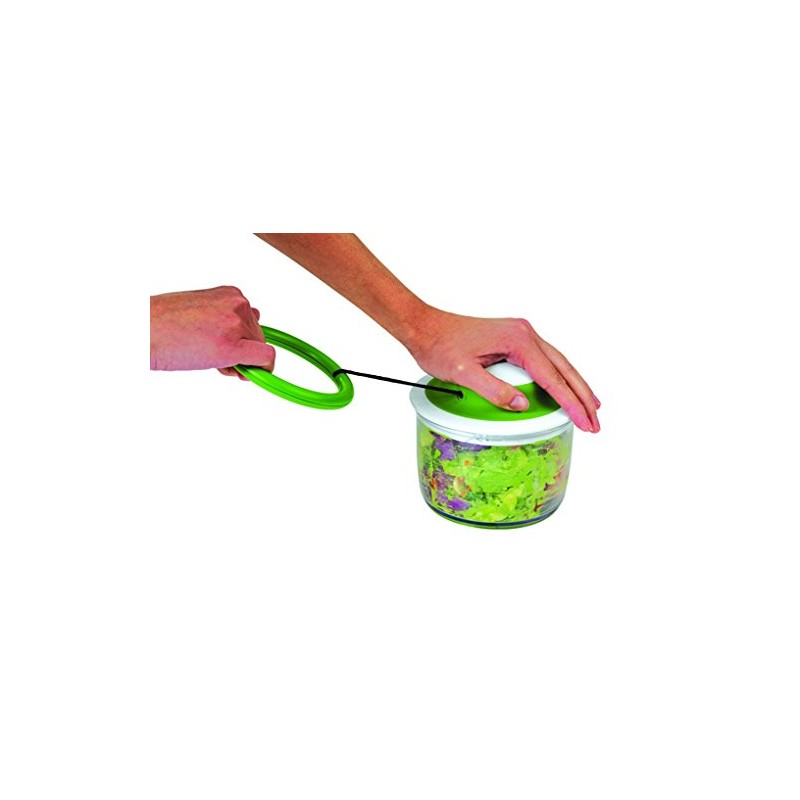 Chef'n Vegetable Chopper VeggiChop in Green/White, Stainless Steel 11.5 x