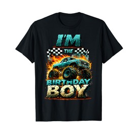 It's My Birthday Boy Monster Truck Bday Party Kids Boy T-Shirt